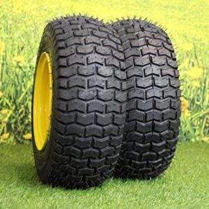 (Set of 2) 16x6.50-8 Tires & Wheels 4 Ply for Lawn & Garden Mower Turf Tires .75" Bearing. (Because we supply a precision ball bearing the shaft must be clean and straight for them to fit properly)