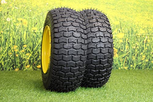 (Set of 2) 16x6.50-8 Tires & Wheels 4 Ply for Lawn & Garden Mower Turf Tires .75" Bearing. (Because we supply a precision ball bearing the shaft must be clean and straight for them to fit properly)