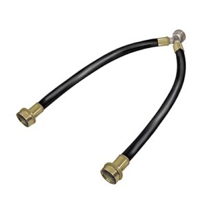 “y” mixer hose, mix hot and cold water, 1ft washer braided rubber inlet hose ¾” with brass couplings