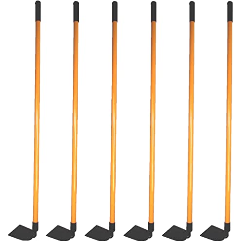 Ashman Garden Hoe (6 Pack)– Sturdy Hand Tiller – Heavy Duty Blade for Digging, Loosening Soil, and Weeding – Rubber Grip Handle for a Strong Hold – Rust Resistant Build.