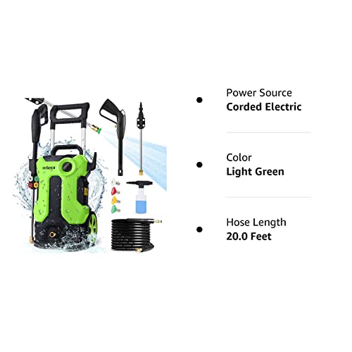 𝐄𝐥𝐞𝐜𝐭𝐫𝐢𝐜 𝐏𝐫𝐞𝐬𝐬𝐮𝐫𝐞 𝐖𝐚𝐬𝐡𝐞𝐫, 2000W High Power Washer, 2.11GPM Professional Electric Pressure Cleaner Machine with 4 Nozzles Foam Cannon,Best for Homes, Patios, Garden (Style 2)