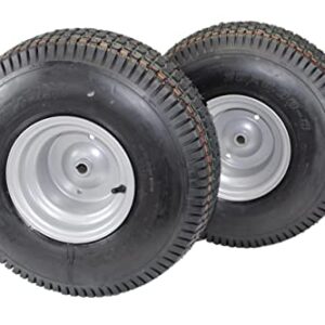 (Set of 2) 20x8.00-8 Tires & Wheels 4 Ply for Lawn & Garden Mower Turf Tires w/Keyed Hub Wheel (Compatible with Husqvarna)