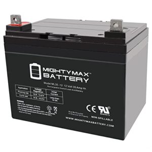 mighty max battery 12v 35ah battery replaces john deere lawn tractor-riding mower 108 brand product
