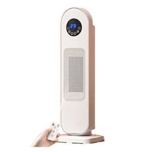 outdoor garden heater ceramic space heater, 2000w portable quiet heater with remote control & 12h timer, thermostat, overheat & tip-over protection, electric rotating heater patio