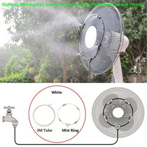 Outdoor Misting Fan Kit for a Cool Patio Breeze,Water Mister Spray Tube for Cooling Outdoor,Lawn Garden Greenhouse Home Outdoor Fan Cooli