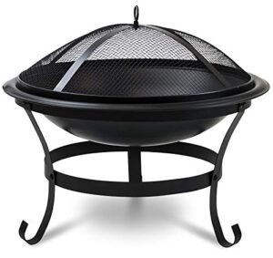 zrsl fire pit, bbq three-foot grill, fire pits for garden cold-rolled iron stove body outdoor fire pits are suitable for garden, outdoor and terrace. seiko build (color : black)