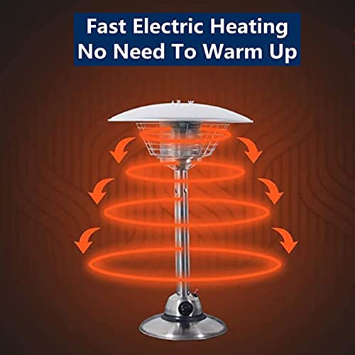 NaoSIn-Ni Commercial Table Top Patio Heater, Portable Mini Outdoor Heater Propane, Freestanding Garden Heater, Modern Stainless Steel Umbrella Shape