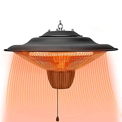 WLL-DP Electric Patio Heater, Ceiling Hanging Space Heater, Freestanding Silent Heater, 3 Power Settings, for Indoor Outdoor Yard Garden, 2000W