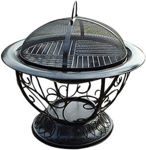 leayan garden fire pit portable grill barbecue rack fire pits outdoor fire large bonfire wood burning patio coal grill firepit for grill charcoal grill with cover bbq cooking for camping backyard