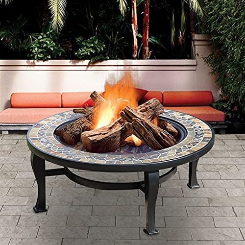 LEAYAN Garden Fire Pit Grill Bowl Grill Barbecue Rack Fire Pits Outdoor Large Outdoor Fire Pit, Garden Party BBQ Cooking Fire Pit Grill, New Home Gift