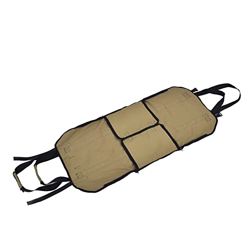 RvSky Household Garden Products Large Capacity Firewood Storage Bag Basket Oxford Cloth Outdoor Camping Wood Log Carrier(卡其)