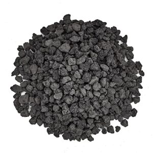 mr. fireglass 10 pounds lava rocks black natural stone granules for gas fire pit fireplace, gas log set & barbecue grills, decorative landscaping rocks for indoor and outdoor use, 0.4″ – 0.8″ sized