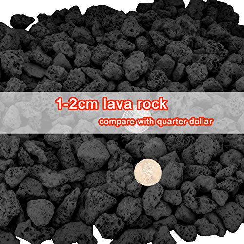 Mr. Fireglass 10 Pounds Lava Rocks Black Natural Stone Granules for Gas Fire Pit Fireplace, Gas Log Set & Barbecue Grills, Decorative Landscaping Rocks for Indoor and Outdoor Use, 0.4" - 0.8" Sized