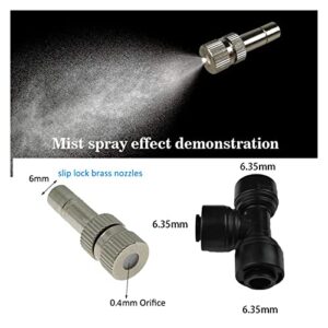 Your Heart Pressure Spray Nozzle 6M-18M Fog Garden Nebulizer Outdoor Misting System Mister Kit for Greenhouse Humidification Patio Cooling (Color : 12M Black)