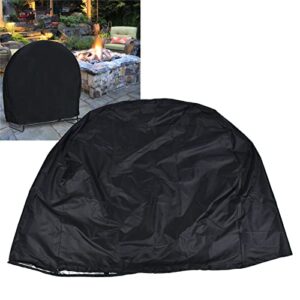Garden kit Firewood Rack Cover Dustproof Waterproof Sun Protection Round Outdoor Log Rack Cover for Firewood Storage(黑色)
