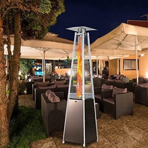 Outdoor Heater Patio Heater - 48000 BTU Commercial Propane Heater Space Heater Floor Standing with Wheels for Bedroom Garden Wedding Party Winter