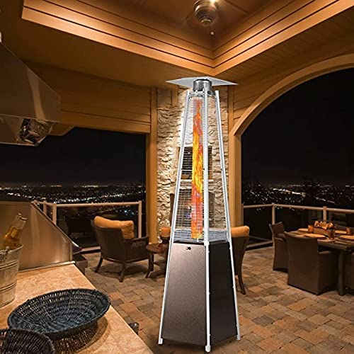 Outdoor Heater Patio Heater - 48000 BTU Commercial Propane Heater Space Heater Floor Standing with Wheels for Bedroom Garden Wedding Party Winter