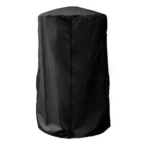 patio heater covers, propane heater covers for outdoor garden wind-resistant waterproof sunlight-resistant heavy duty standup round oxford covers for all weather protection (black)