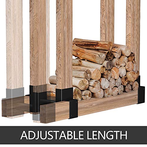 Amagabeli 8ft Firewood Log Rack Cover Bundle 2Pack Firewood Rack Outdoor