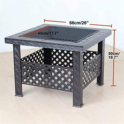 LEAYAN Garden Fire Pit Grill Bowl Grill Barbecue Rack Fire Pit, Outdoor Barbecue Table for Ground, Patio, Deck, Lawn, Outdoor or Campsite,Family Essential Multifunctional Stove