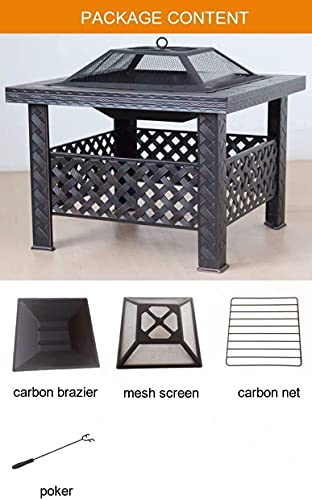 LEAYAN Garden Fire Pit Grill Bowl Grill Barbecue Rack Fire Pit, Outdoor Barbecue Table for Ground, Patio, Deck, Lawn, Outdoor or Campsite,Family Essential Multifunctional Stove