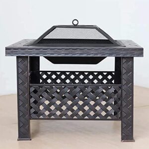 LEAYAN Garden Fire Pit Grill Bowl Grill Barbecue Rack Fire Pit, Outdoor Barbecue Table for Ground, Patio, Deck, Lawn, Outdoor or Campsite,Family Essential Multifunctional Stove