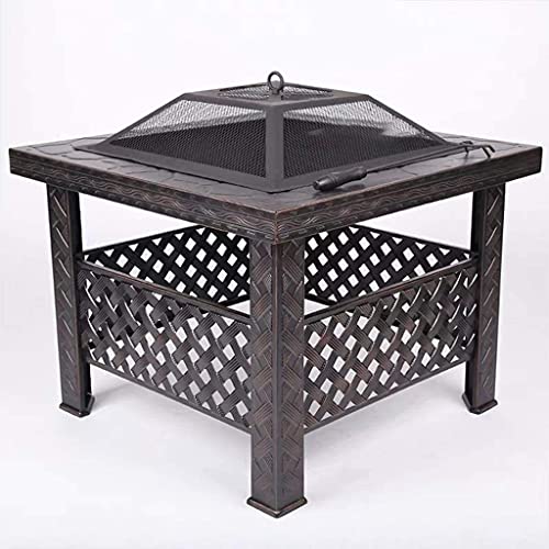 LEAYAN Garden Fire Pit Grill Bowl Grill Barbecue Rack Fire Pit, Outdoor Barbecue Table for Ground, Patio, Deck, Lawn, Outdoor or Campsite,Family Essential Multifunctional Stove