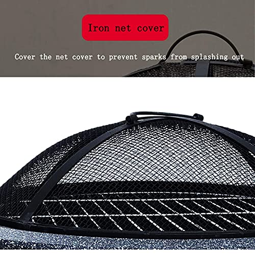 LEAYAN Garden Fire Pit Grill Bowl Grill Barbecue Rack Small Fire Pit,Outdoor Fire Pits Table Top Fire Pit Outdoor Heaters&Fire Pit BBQ Grill Firepit Bowl Backyard Patio Garden Fireplace with Grill