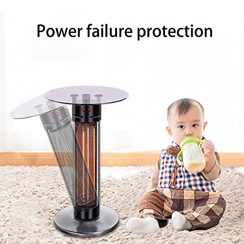 DYCLE Patio Infrared Heater, Outdoor Garden Electric Heater, Carbon Fiber Heater Element, 2 Heating Levels， IP44 Waterproof， Portable Desktop Heater 1900W