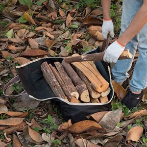 Amagabeli 5ft Firewood Log Rack with Cover Combo Set Bundle Large Canvas Firewood Carrier Log Tote Bag