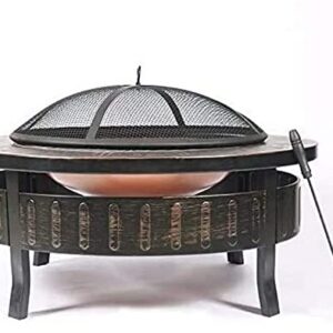 LEAYAN Garden Fire Pit Portable Grill Barbecue Rack Fire Pit Tables for Patio, BBQ Grill, Heat-Resistant Coating, Outdoor Entertainment, Campfire Pit with Cover BBQ Cooking for Camping Backyard