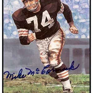 Mike McCormack Signed Goal Line Art Card GLAC Autographed Browns PSA/DNA