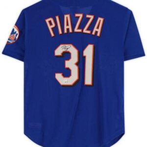 Mike Piazza New York Mets Autographed Royal Blue Mitchell & Ness Replica Batting Practice Jersey - Autographed MLB Jerseys