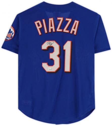 Mike Piazza New York Mets Autographed Royal Blue Mitchell & Ness Replica Batting Practice Jersey - Autographed MLB Jerseys