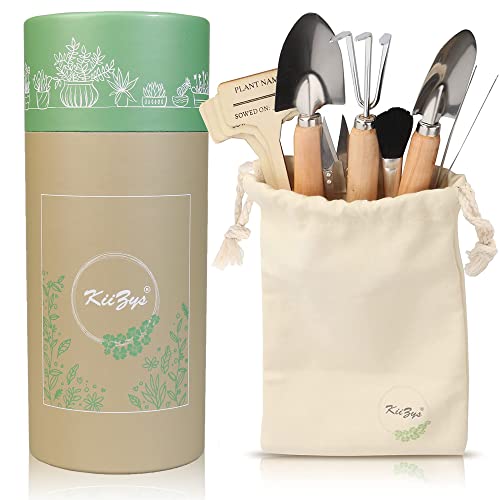 Indoor Garden Tools for Gardening - KiiZYS 12-Piece Small Gardening Tools Set - Indoor Gardening Gifts for Women - Mini Gardening Hand Tools