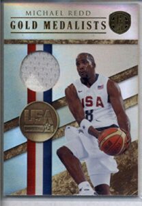 michael redd 2010-11 panini gold standard gold medalists memorabilia #3 mint jersey /299 basketball nba
