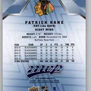 2019-20 Upper Deck MVP Blue Factory Set Parallel Hockey #204 Patrick Kane Chicago Blackhawks Official NHL Trading Card From UD