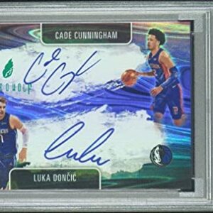 Cade Cunningham Rc Luka Doncic Nba Hoops Art 2021-22 Dual Autograph Psa 10 Auto - Basketball Slabbed Autographed Cards