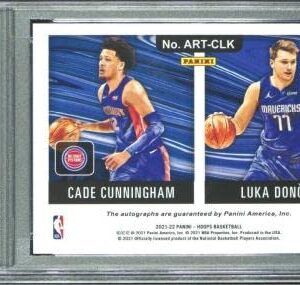 Cade Cunningham Rc Luka Doncic Nba Hoops Art 2021-22 Dual Autograph Psa 10 Auto - Basketball Slabbed Autographed Cards
