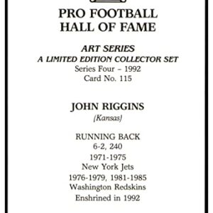 John Riggins Signed Goal Line Art Card GLAC Autographed NFL Washington PSA/DNA