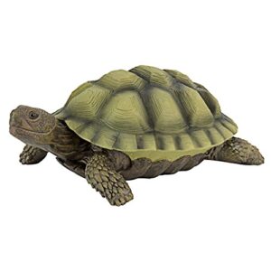 design toscano qm1887611 gilbert the box turtle garden decor animal statue, 9 inch, single, full color