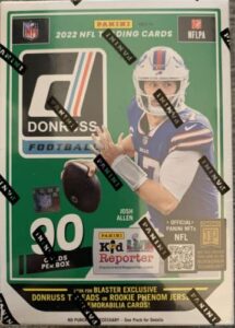 2022 panini donruss nfl football factory sealed blaster box 90 cards look for blaster exclusive inserts crunch time (see scans) chase auto and rated rookie cards of the 2022 rookies such as brock purdy (49ers), kenny pickett malik willis desmond ridder ch