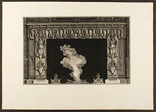 [Plate of an neo-Classical fireplace, from"Diverse maniere d'adornare i cammini ed ogni altra parte degli edifizi".