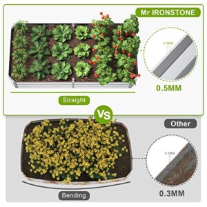 Mr IRONSTONE 2 pcs 6x3x1ft Galvanized Metal Raised Garden Bed for Vegetables, Outdoor Garden Raised Planter Box, Backyard Patio Planter Raised Beds for Flowers, Herbs, Fruits