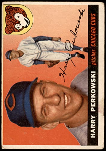 1955 Topps # 184 Harry Perkowski Chicago Cubs (Baseball Card) GOOD Cubs