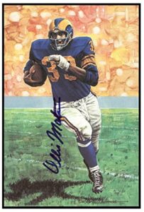 ollie matson signed goal line art card glac autographed rams psa/dna