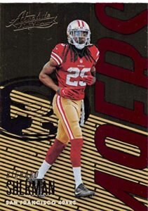 2018 absolute football #88 richard sherman san francisco 49ers official nfl trading card made by panini