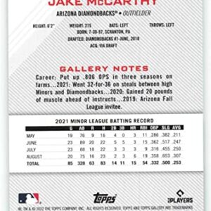 2022 Topps Gallery #28 Jake McCarthy NM-MT RC Rookie Arizona Diamondbacks Baseball Trading Card