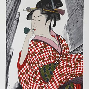 Woman Playing a Poppin (After Utamaro)