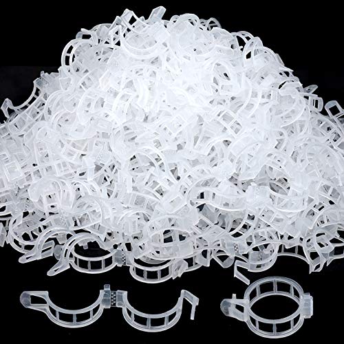 Fandamei 300 PCS Plastic Garden Plant Support Clips, Tomato Clips, Plant Ties, Trellis Clips, for Tomato Cucumber Flower Squash Vine, 1” Inner Diameter